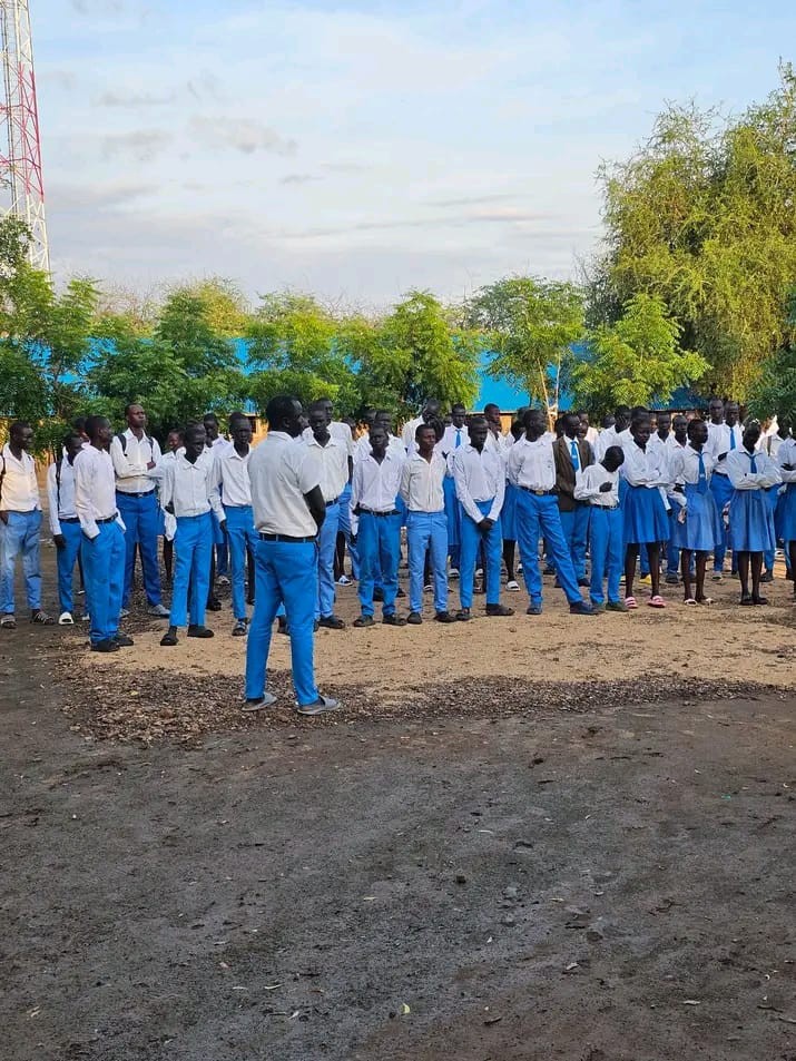 Students gathered during a school assembly