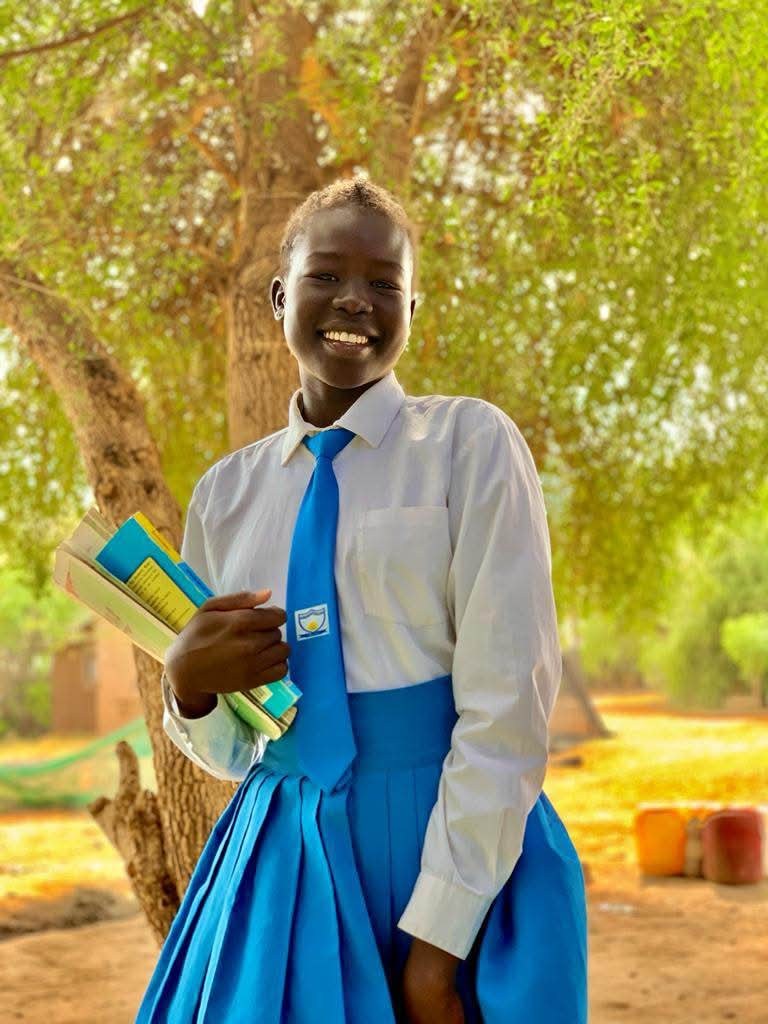 Student in school uniform